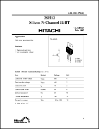 2SH12 datasheet: IGBT 2SH12