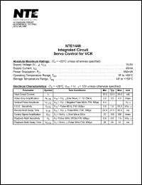 NTE1446 datasheet: Integrated circuit. Servo control for VCR. NTE1446