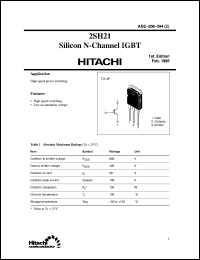 2SH21 datasheet: IGBT 2SH21