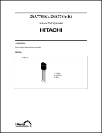 2SA778 datasheet: Small signal switching transistor 2SA778