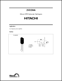2SD2046 datasheet: Small signal switching Darlington transistor 2SD2046