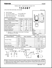 1SS387 datasheet: Silicon diode for ultra high speed switching applications 1SS387
