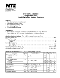 NTE1867 datasheet: Integrated circuit. Hybrid swiching voltage regulator. NTE1867