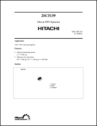 2SC5139 datasheet: Small signal high frequency amplifier transistor 2SC5139