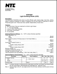 NTE3026 datasheet: Light emitting diode (LED). Red/green. NTE3026