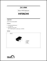 2SC4900 datasheet: Small signal high frequency amplifier transistor 2SC4900