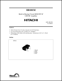 BB101M datasheet: Small signal high frequency amplifier field effect (FET) transistor BB101M