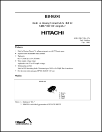 BB405M datasheet: Small signal high frequency amplifier field effect (FET) transistor BB405M