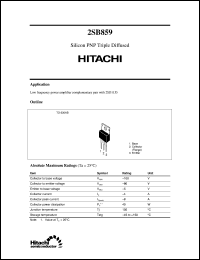 2SB859 datasheet: Bipolar power general purpose transistor 2SB859