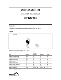 2SD1133 datasheet: Bipolar power general purpose transistor 2SD1133