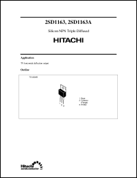 2SD1163 datasheet: Bipolar power switching transistor 2SD1163