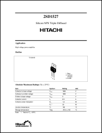 2SD1527 datasheet: Bipolar power switching transistor 2SD1527