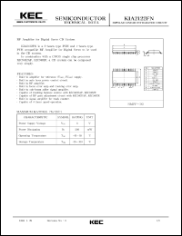 KIA2122FN datasheet: 3-beam type PUH and 1-beam type PUH compatible RF amplifier for digital servo CD systems KIA2122FN
