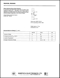 BA244A datasheet: 35 V, 100 mA silicon epitaxial planar diode switch BA244A