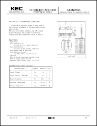 KIA6283K datasheet: 4.6W dual audio power amplifier KIA6283K