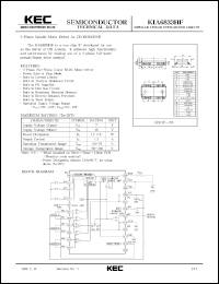 KIA6833HF datasheet: 3-phase spindle motor driver for CD-ROM/DVD KIA6833HF