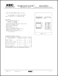 KIA8182FN datasheet: TV/FM system front end (1.5V use) KIA8182FN