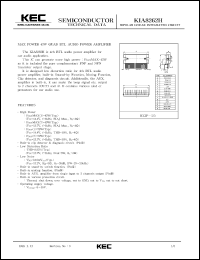 KIA8262H datasheet: Max power 43W quad BTL audio power amplifier KIA8262H