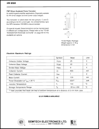 HN8550D datasheet: 25 V,  PNP silicon expitaxial planar transistor HN8550D