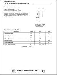 HN/2N4402 datasheet: 40 V, PNP silicon expitaxial transistor HN/2N4402