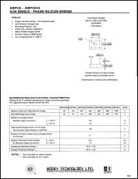 KBPC810 datasheet: 1000 V, 6 A single-phase silicon bridge KBPC810