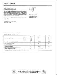 LL101A datasheet: 60 V, 2 A  silicon schottky barrier diode LL101A