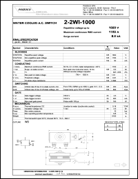 2-2WI-1000S-16 datasheet: 1600 V, 1100 A, 8.8 kA water cooled A.C.switch 2-2WI-1000S-16