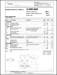 2-2WI-600S-16 datasheet: 1600 V, 730 A, 5.6 kA water cooled A.C.switch 2-2WI-600S-16