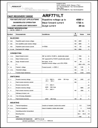 ARF771LTS45 datasheet: 4500 V, 1730 A, 28 kA fast recovery diode ARF771LTS45