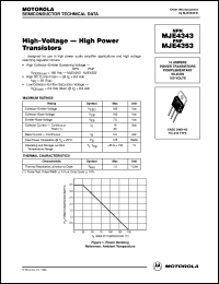 MJE4343 datasheet: High-Voltage  High Power Transistors MJE4343