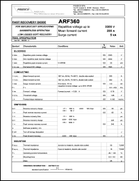 ARF360S33 datasheet: 3300 V, 290 A, 5 kA fast recovery diode ARF360S33