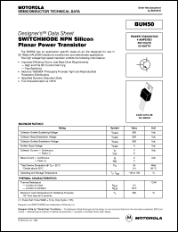 BUH50 datasheet: SWITCHMODE NPN Silicon Planar Power Transistor BUH50