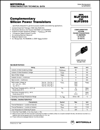 MJF3055 datasheet: Complementary Silicon Power Transistors MJF3055