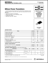 MJL21195 datasheet: Transistor, Power, 250V,16A MJL21195