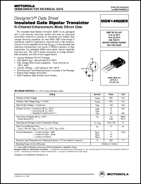 MGW14N60ED datasheet: Insulated Gate Bipolar Transistor MGW14N60ED