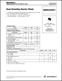 MMBD352WT1 datasheet: Dual Schottky Barrier Diode MMBD352WT1