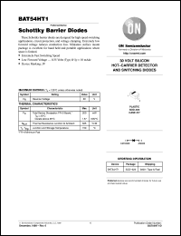 BAT54HT1 datasheet: Schottky Barrier Diodes BAT54HT1