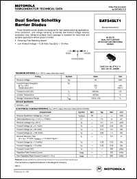 BAT54SLT1 datasheet: Dual Series Schottky Barrier Diode BAT54SLT1