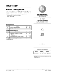 MMVL105GT1 datasheet: Silicon Tuning Diode MMVL105GT1