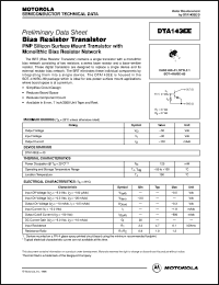 DTA143EE datasheet: Bias Resistor Transistor PNP DTA143EE