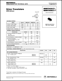 MMBTA05LT1 datasheet: Driver Transistor NPN MMBTA05LT1