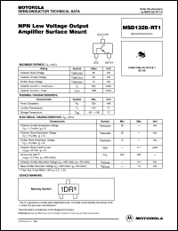 MSD1328-RT1 datasheet: Low Voltage Amplifier NPN MSD1328-RT1