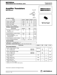 MMBT6428LT1 datasheet: Amplifier Transistor NPN MMBT6428LT1