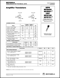 MPS651 datasheet: Amplifier Transistor NPN MPS651