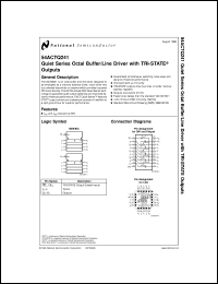 5962-9218501V2A datasheet: Quiet Series Octal Buffer/Line Driver with TRI-STATE Outputs 5962-9218501V2A