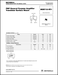 MSB710-RT1 datasheet: General Purpose Amplifier Transistor PNP MSB710-RT1
