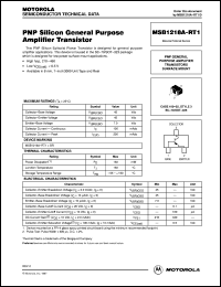 MSB1218A-RT1 datasheet: General Purpose Amplifier Transistor PNP MSB1218A-RT1