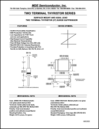 3T064A datasheet: 58V; 1A; surface mount and axial lead two terminal thyristor (3T) surge suppressor 3T064A