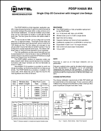 PDSP16488AMA datasheet: 0.5-7.0V; 18mA; single chip 2D convolver with integral line delays PDSP16488AMA