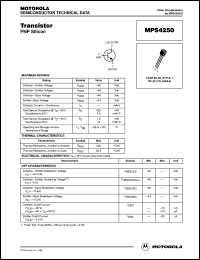 MPS4250ARLRM datasheet: Transistor PNP MPS4250ARLRM